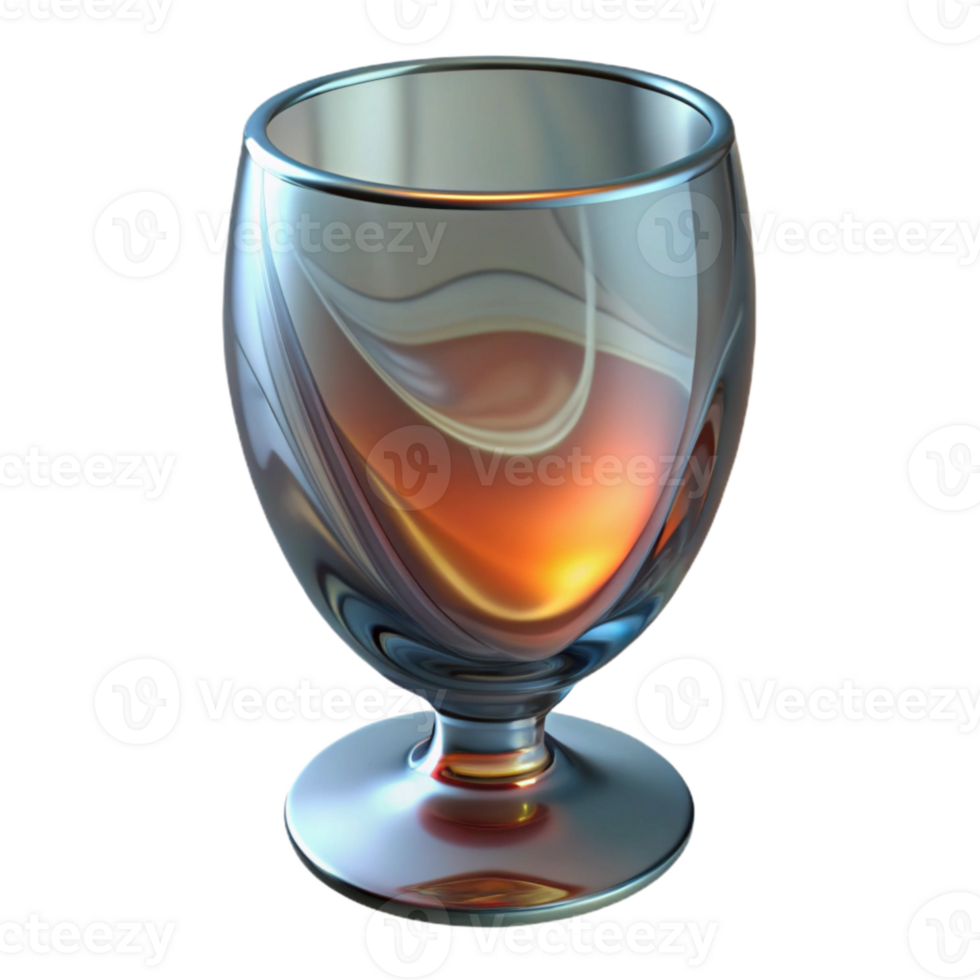 serene modern Still Life Glass Distortion Reflection Transparent Background premium png