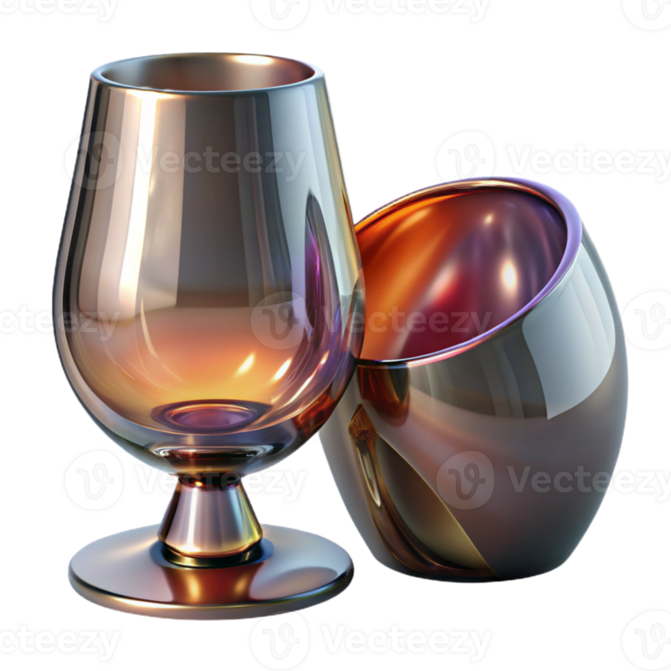 extraordinary abstract Still Life Glass Distortion Reflection Transparent Background detailed png