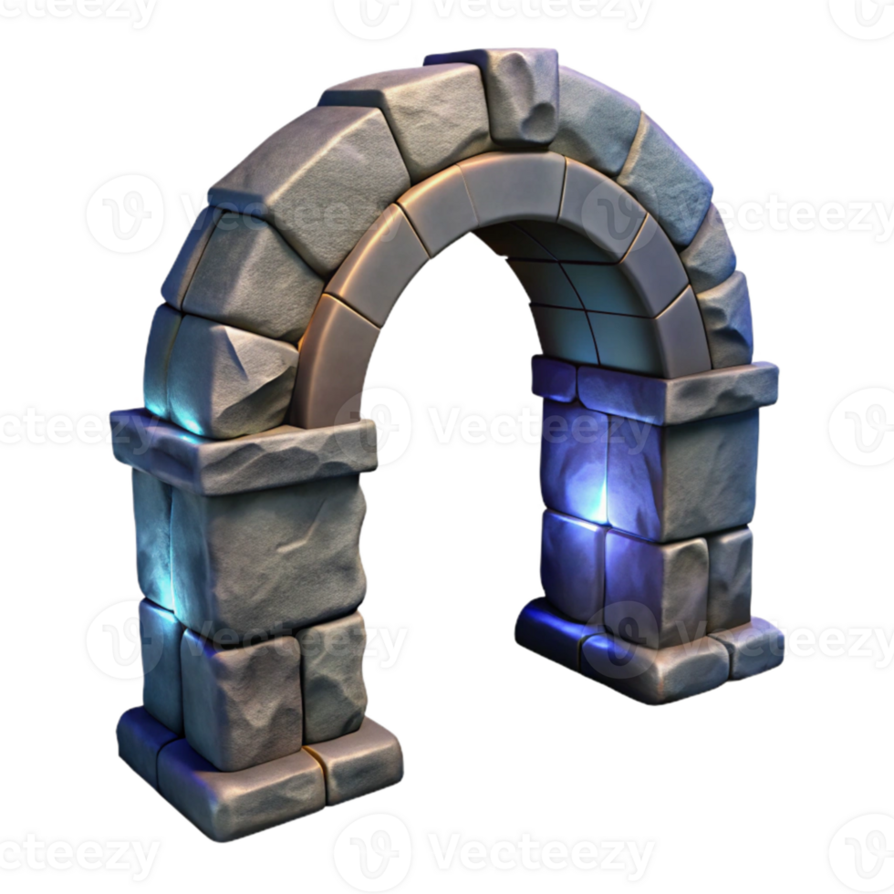 wonderful creative Stone Archway Cutout Dramatic Lighting Effect Transparent Background professional png