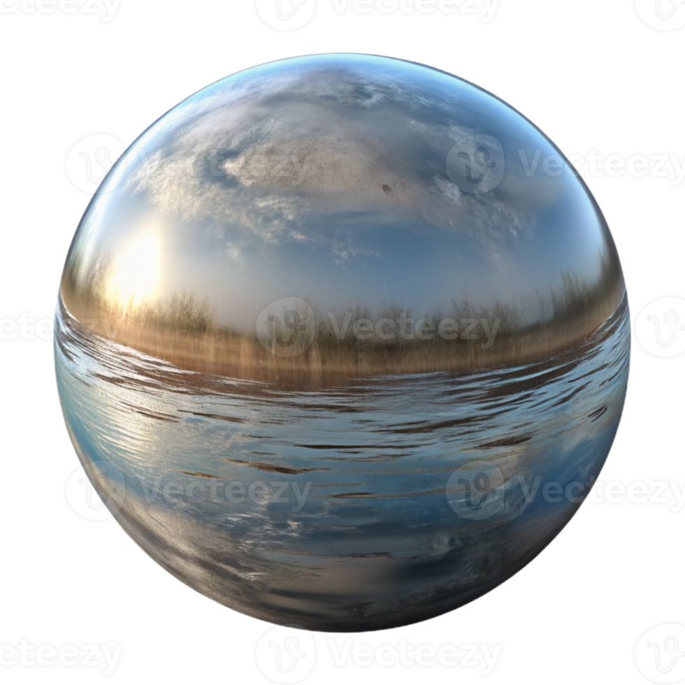 dramatic creative Still Lake Surface Reflection Transparent Background original png
