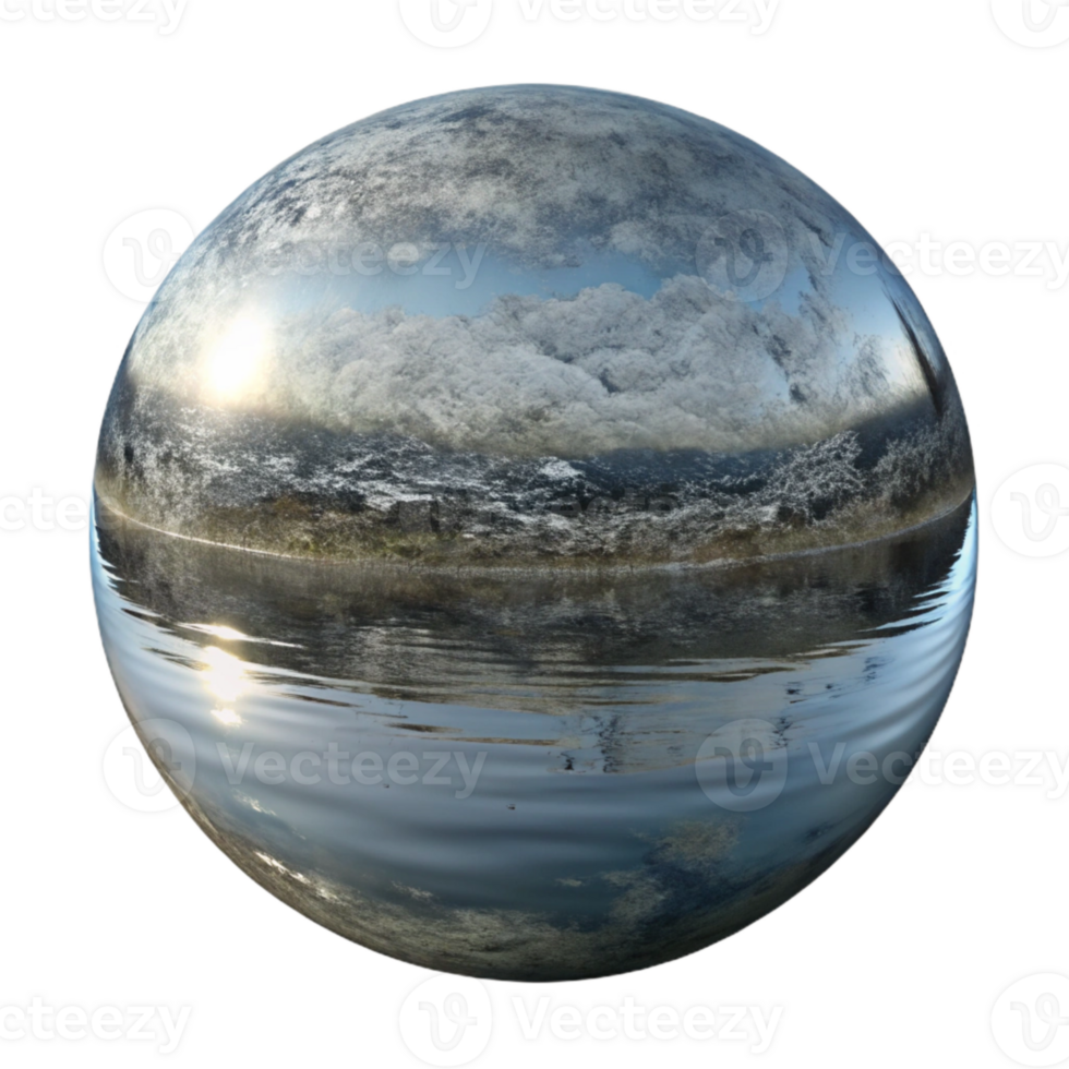 impressive modern Still Lake Surface Reflection Transparent Background original png