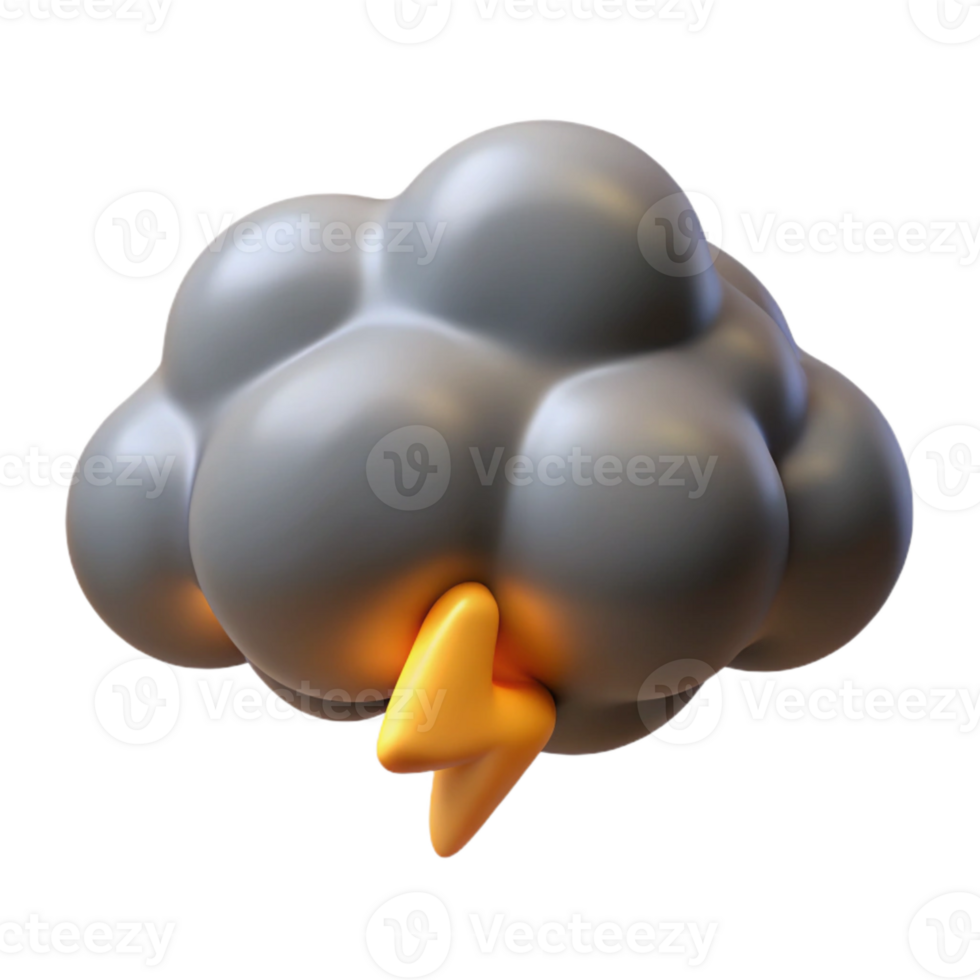 serene abstract Stormy Gray Cloud Cutout with Dramatic Lighting detailed png