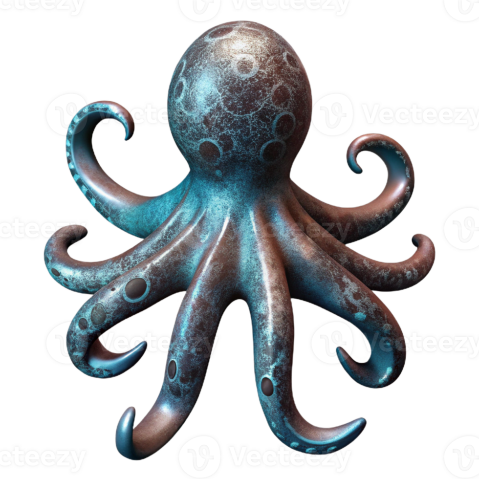 stunning modern Stylized Kraken Silhouette Cutout Transparent Background professional png