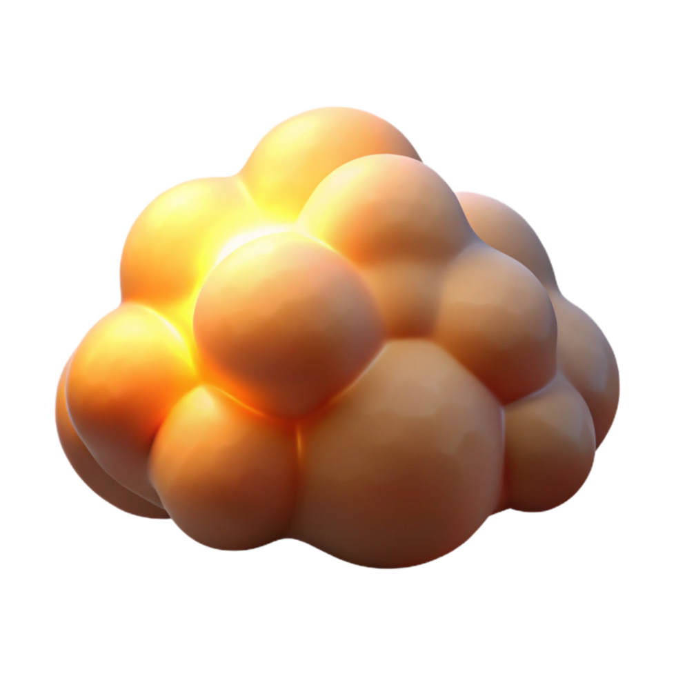 impressive abstract Sunset Lit Cloud Isolated with Warm Colors original png
