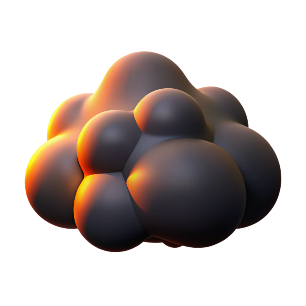 impressive artistic Sunset Lit Nimbus Cloud Cutout with Orange Hues authentic png