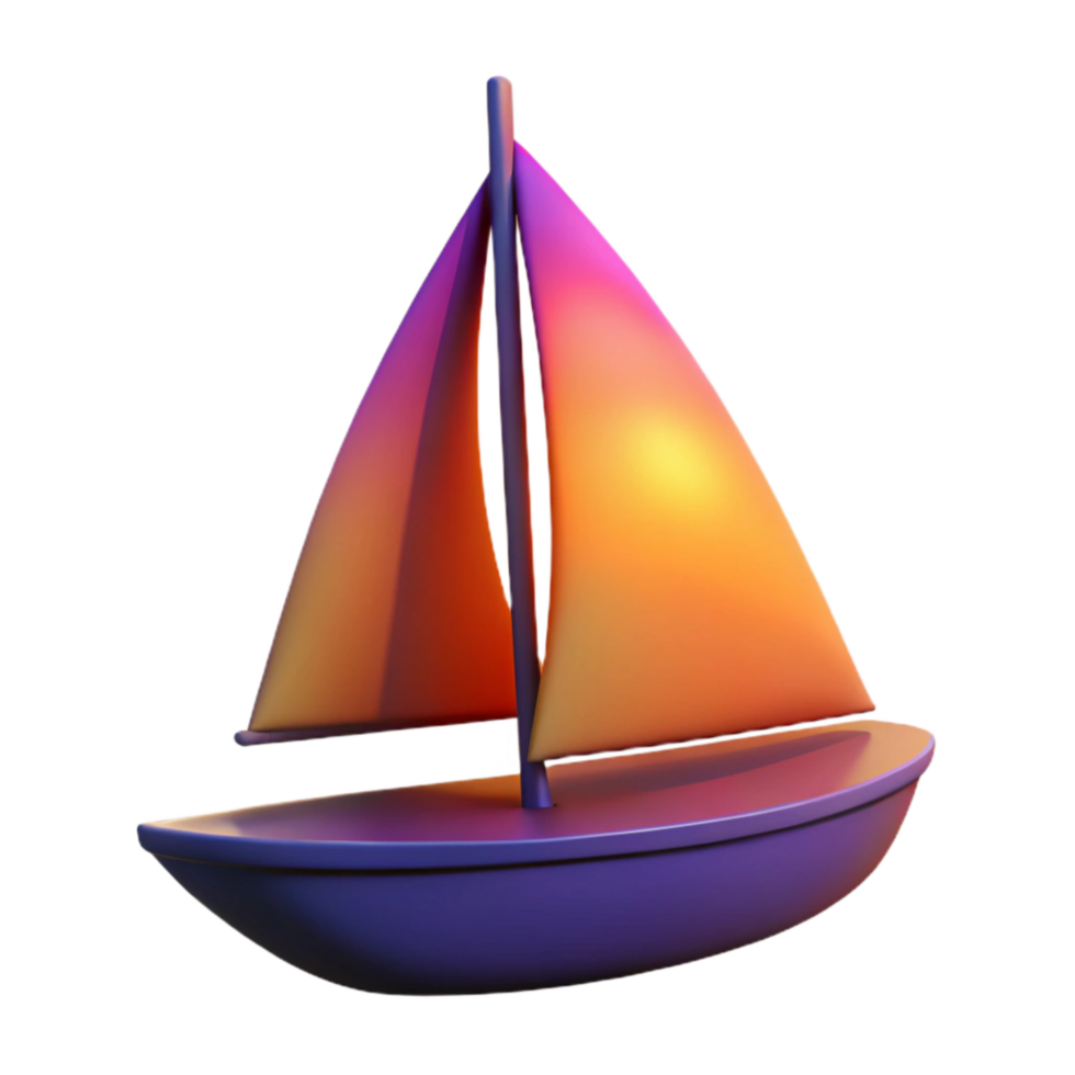 dramatic creative Sunset Sailboat Silhouette Cutout Tranquil Seascape detailed png