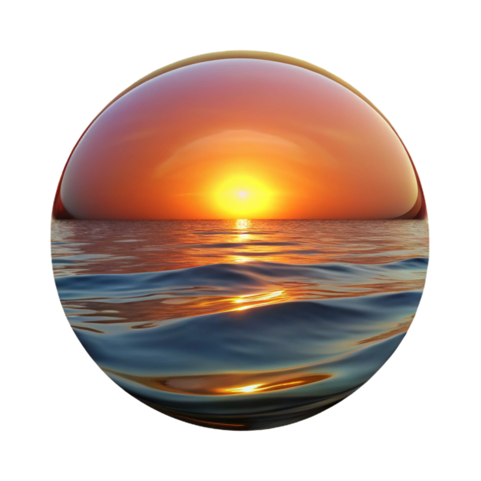 beautiful abstract Sunset Reflection in Water Transparent Background exclusive png