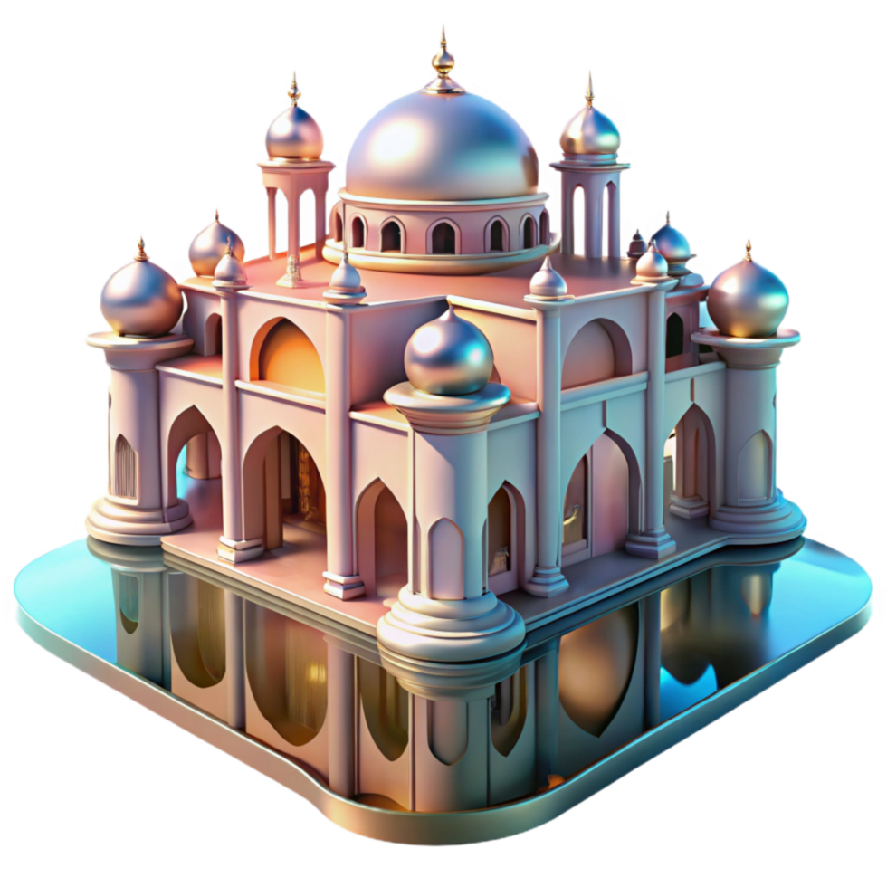 magnificent vintage Surreal Architecture Reflection Transparent Background png