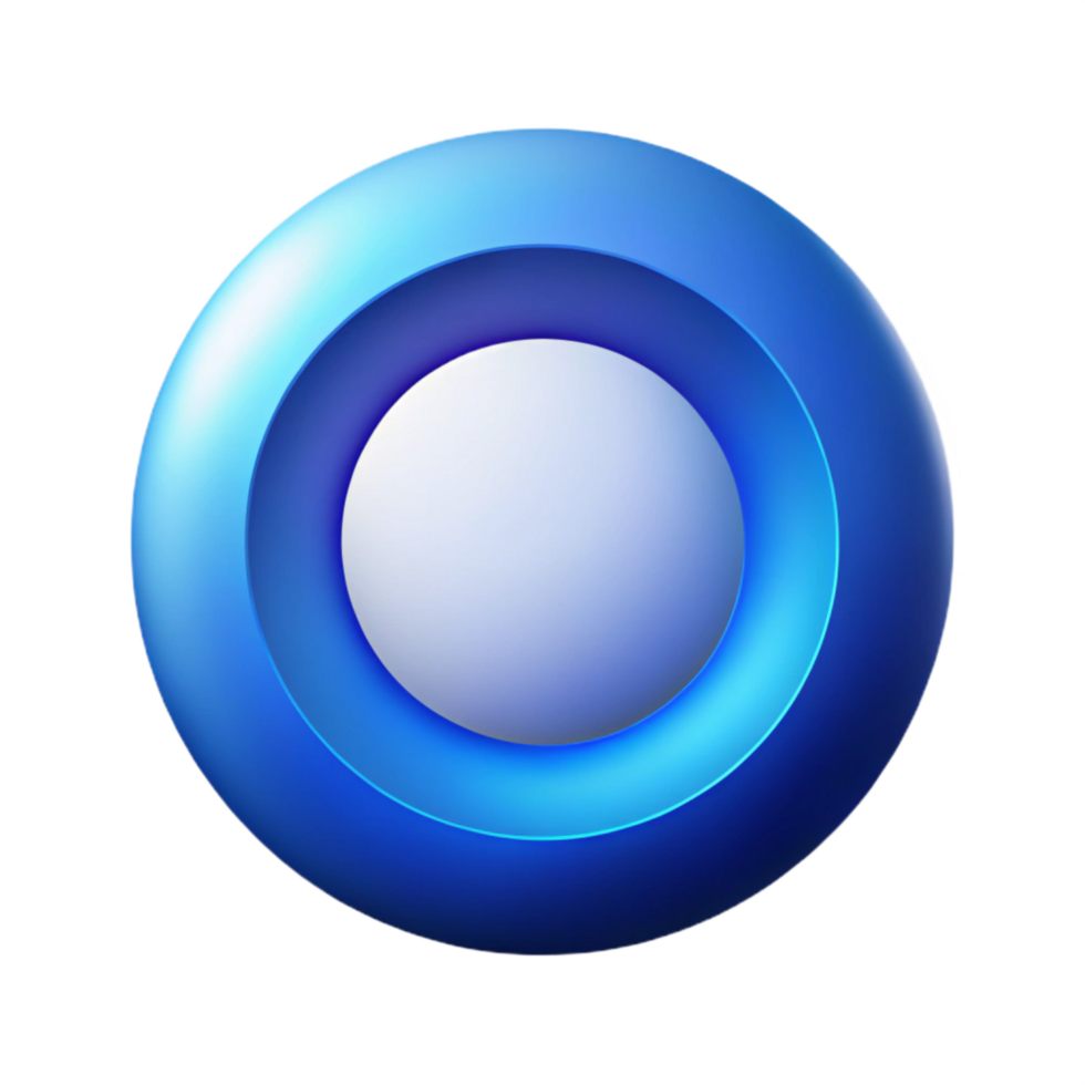 magnificent classic Symmetrical Circle Design Blue Gradient Isolated high resolution png