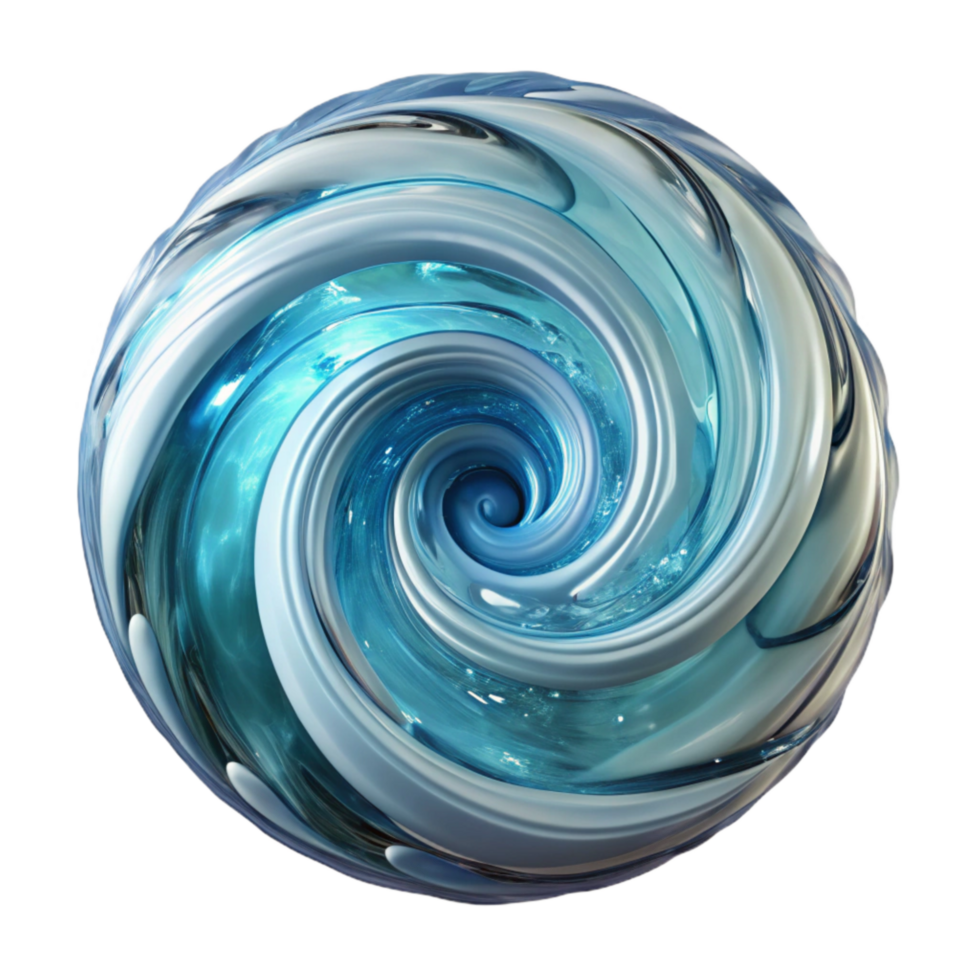 impressive traditional Swirling Water Vortex Abstract Design Transparent Background genuine png