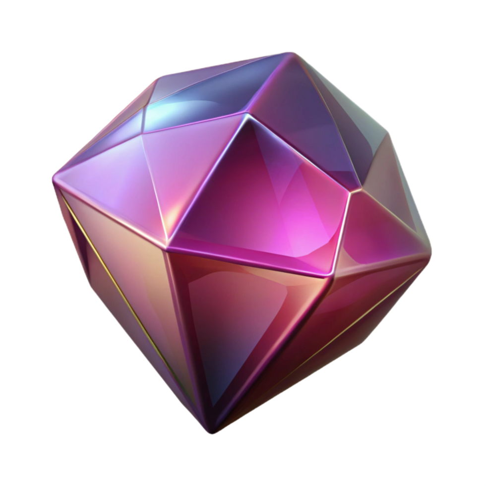impressive classic Synthetic Gemstone Cutout Faceted Cut Isolated Element premium png