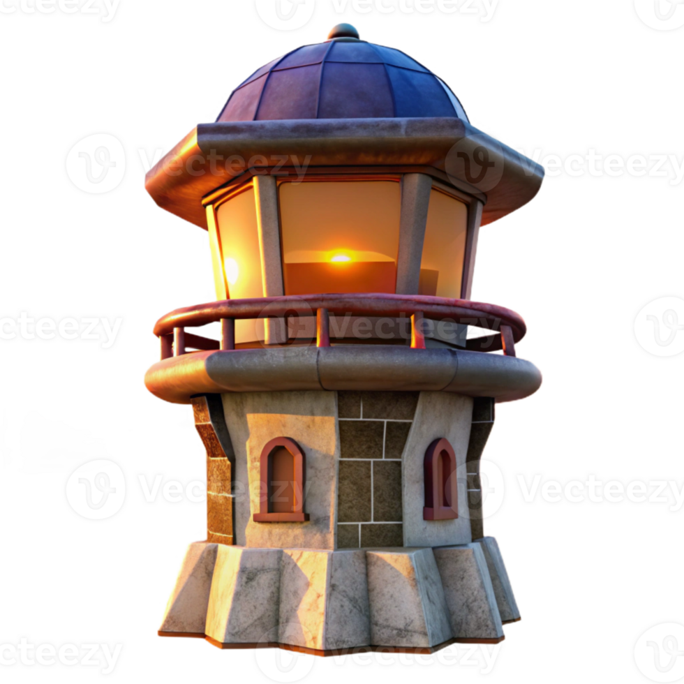 elegant rustic Terraform Tower at Sunset on Alien Planet Cutout authentic png