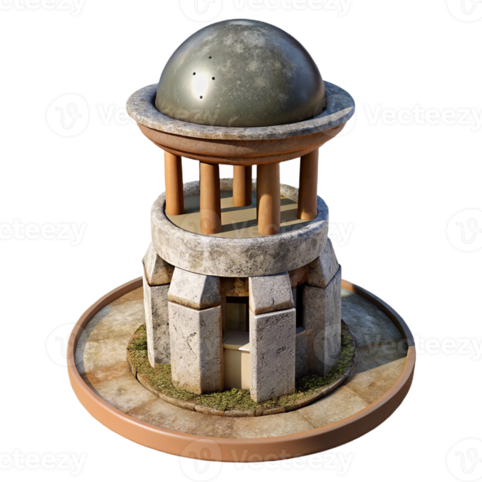 stunning vintage Terraform Tower From Above Cutout Transparent Background premium png