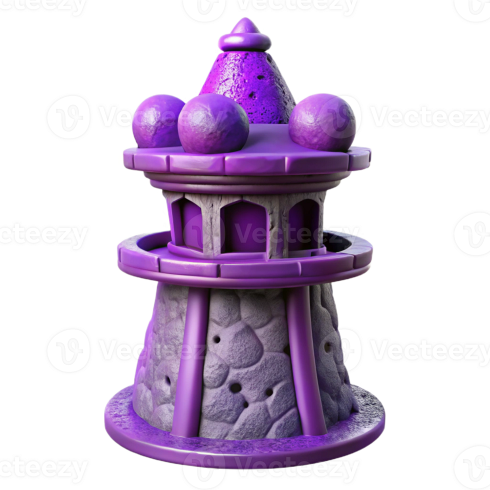 magnificent abstract Terraform Tower in Purple Haze Cutout detailed png