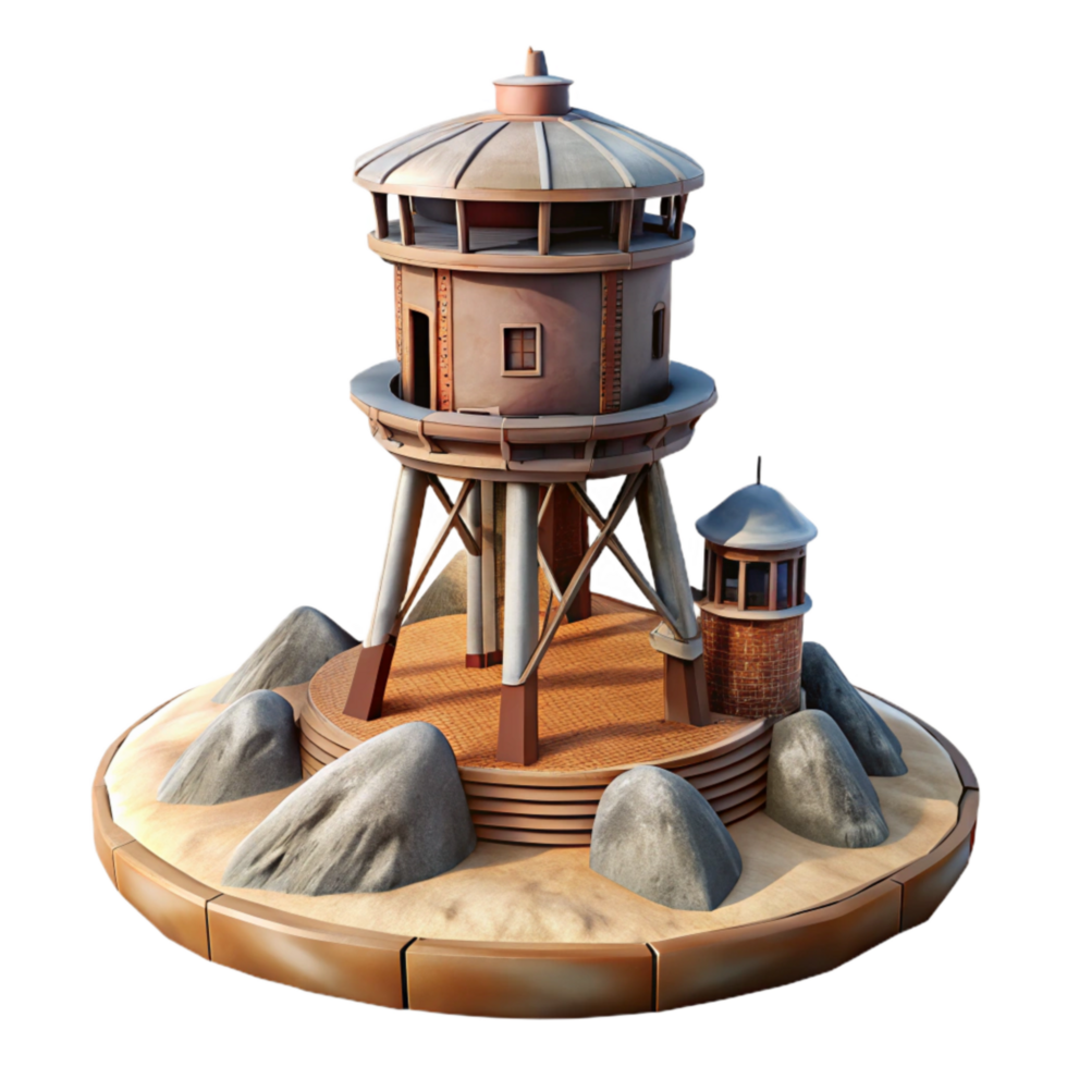 magnificent creative Terraform Tower Cutout Isolated on Transparent Background high resolution png