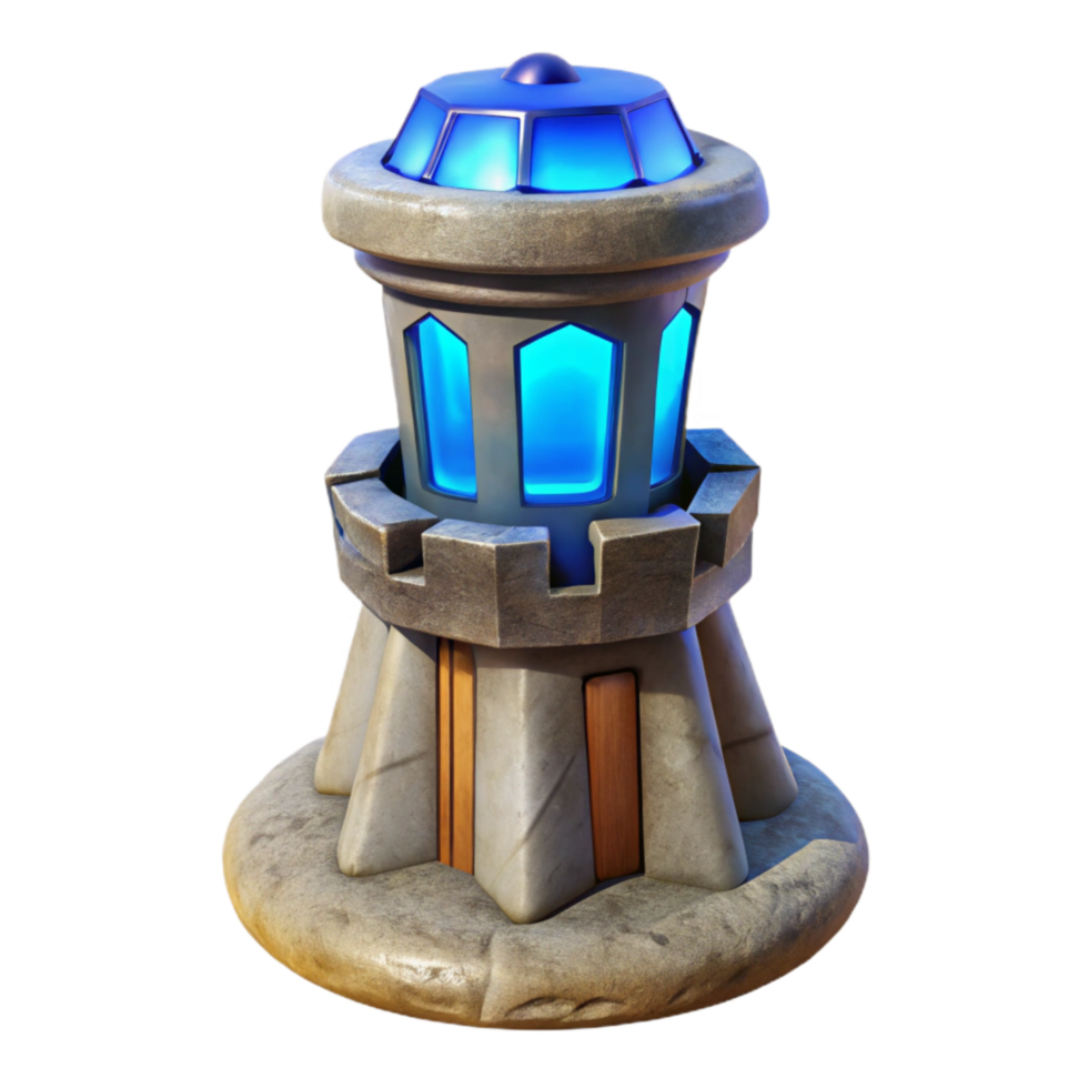 dramatic minimalist Terraform Tower Cutout Isolated on Transparent Background authentic png