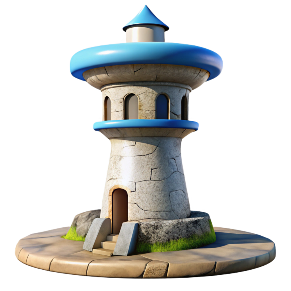 dramatic artistic Terraform Tower Cutout Isolated on Transparent Background png