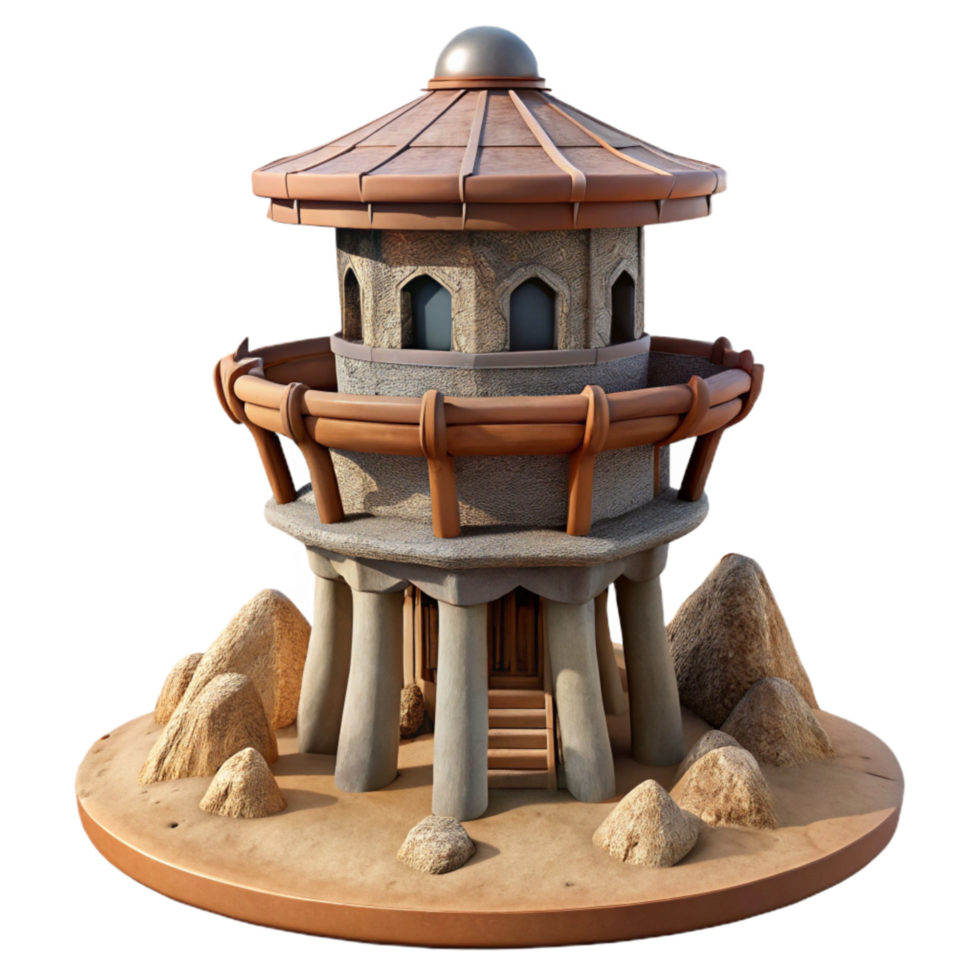 magnificent classic Terraform Tower Cutout Isolated on Transparent Background genuine png