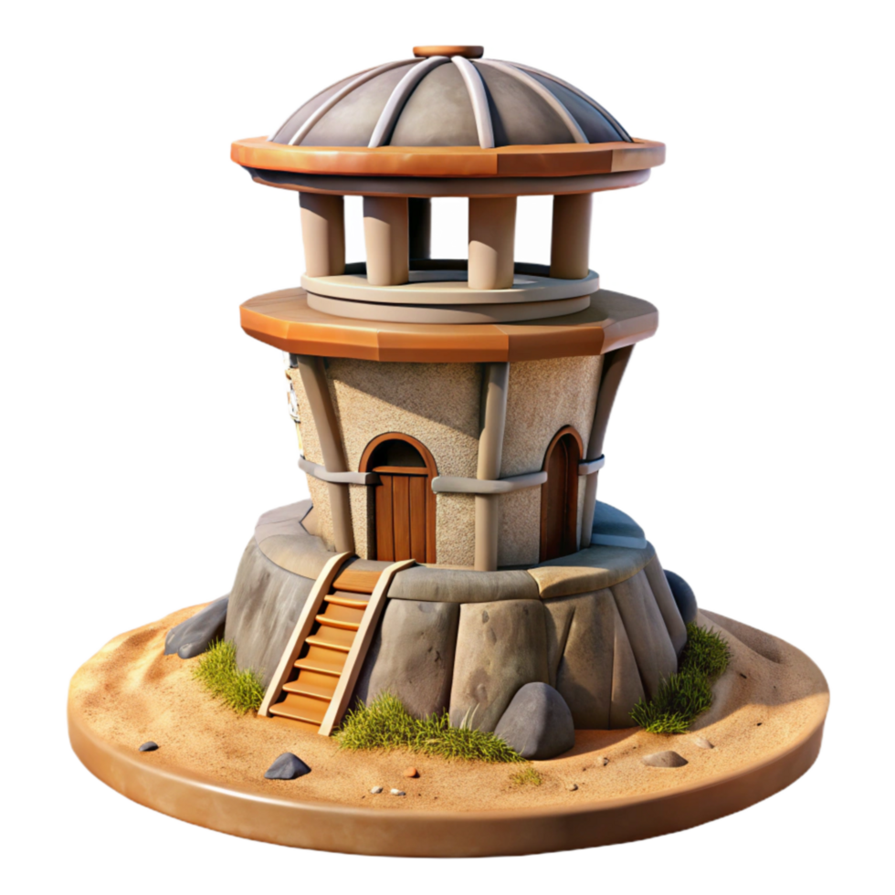elegant classic Terraform Tower Cutout Isolated on Transparent Background professional png