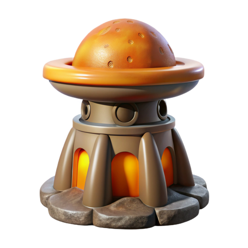 extraordinary vintage Terraform Tower Isolated on Transparent Background with Stars high quality png