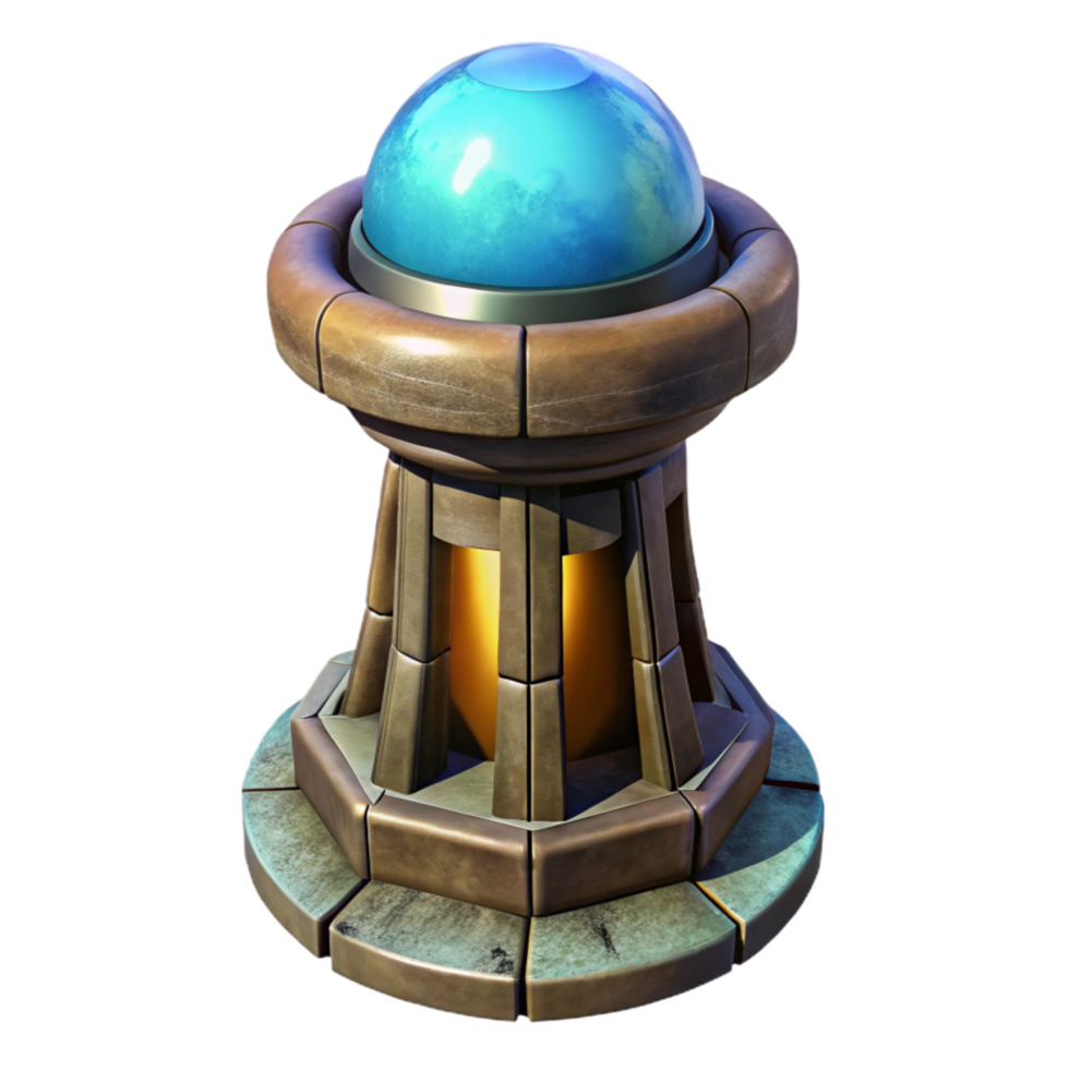 stunning modern Terraform Tower with Glowing Base Isolated professional png