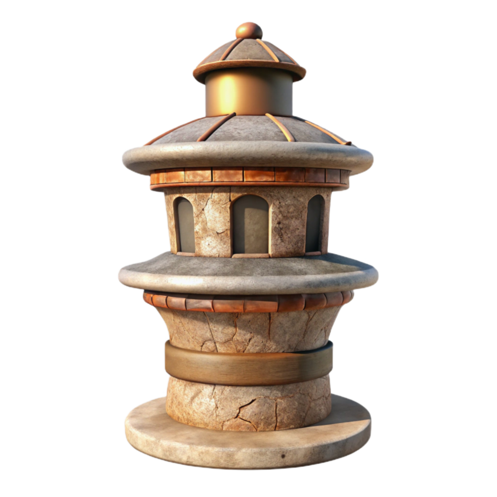 stunning contemporary Terraform Tower Side View with Transparent Background high quality png
