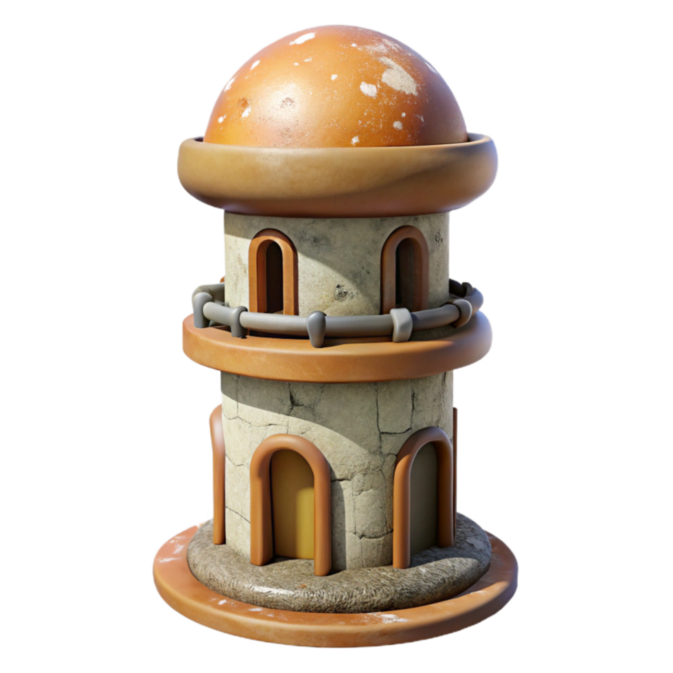 magnificent creative Terraform Tower Side View with Transparent Background genuine png