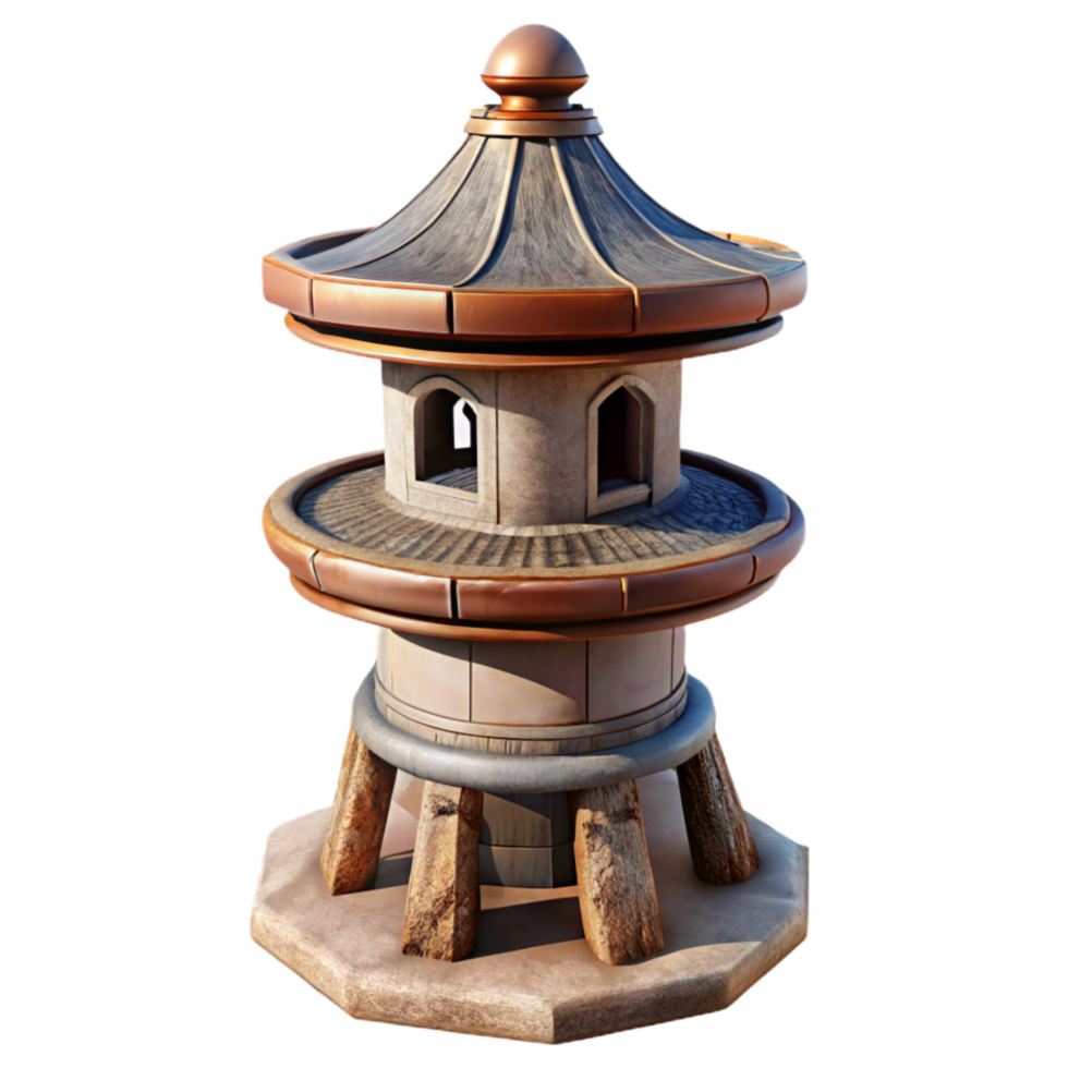 extraordinary minimalist Terraform Tower Side View with Transparent Background genuine png