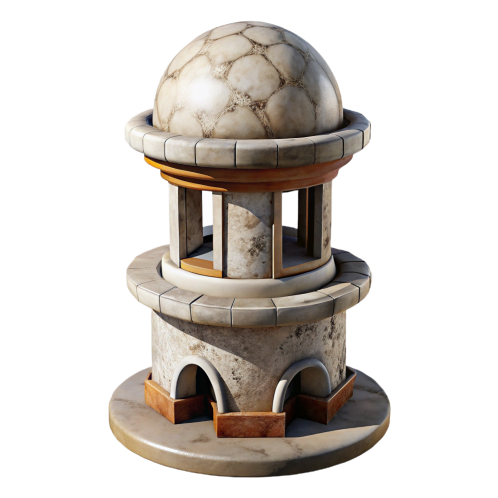 dramatic minimalist Terraform Tower Side View with Transparent Background premium png