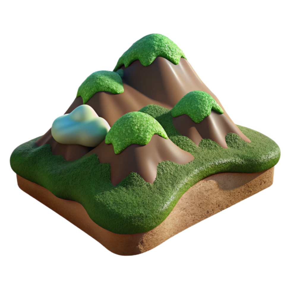 wonderful abstract Terra Verde Hillside Cutout Dramatic Shadow Detail png