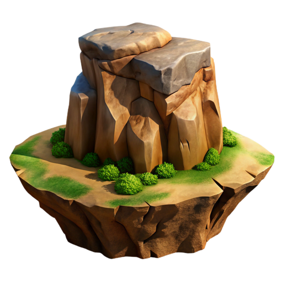 magnificent creative Terra Verde Landscape Isolated with Detailed Textures png