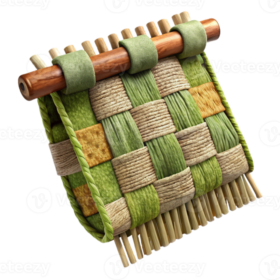 vibrant minimalist Terraverde Tapestry Swatch Cutout with Visible Weave detailed png