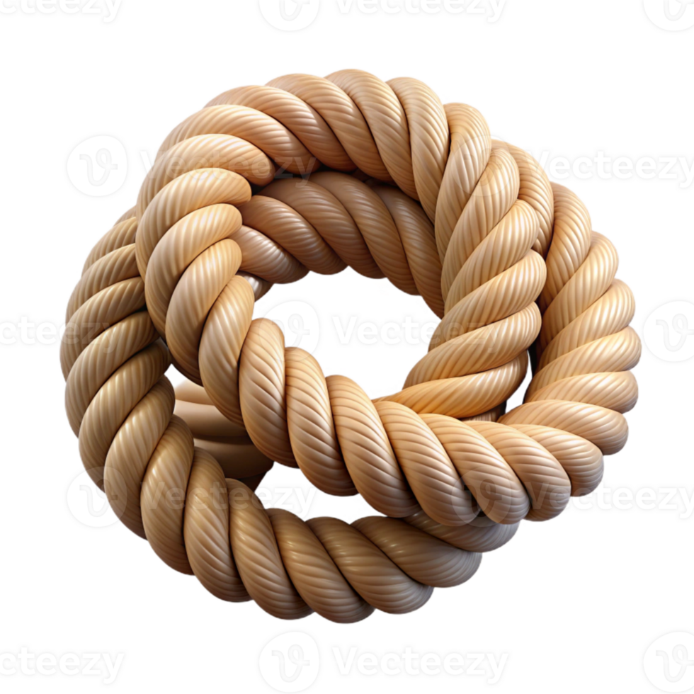 serene modern Textured Rope Cutout Soft Shadows professional png