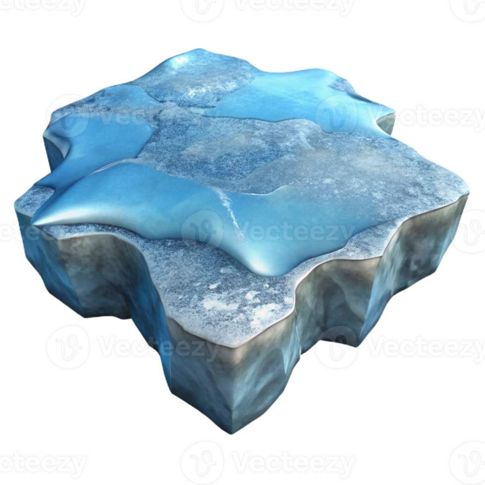wonderful classic Thin Frozen Lake Ice Layer Cutout Isolated Element premium png