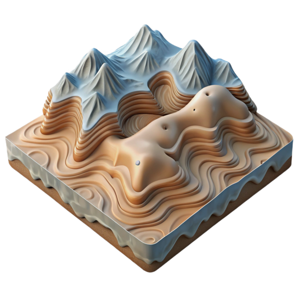 magnificent modern Topographic Terrain Visualization Transparent Background Data Driven high resolution png