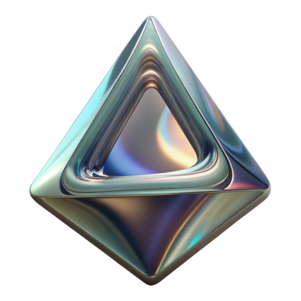 serene classic Triangle Glass Distortion Reflection Isolated Element original png