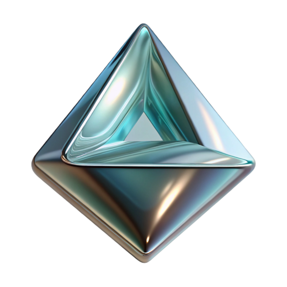 serene creative Triangle Glass Distortion Reflection Isolated Element original png