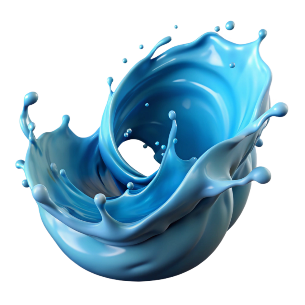 stunning vintage Turbulent Water Splash Isolated with Transparent Background genuine png