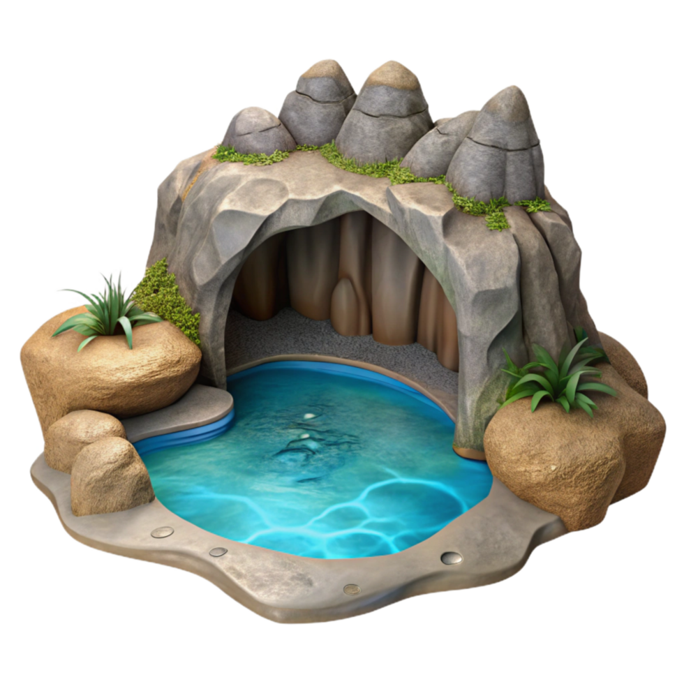 extraordinary classic Underground River Isolated with Realistic Water Texture authentic png