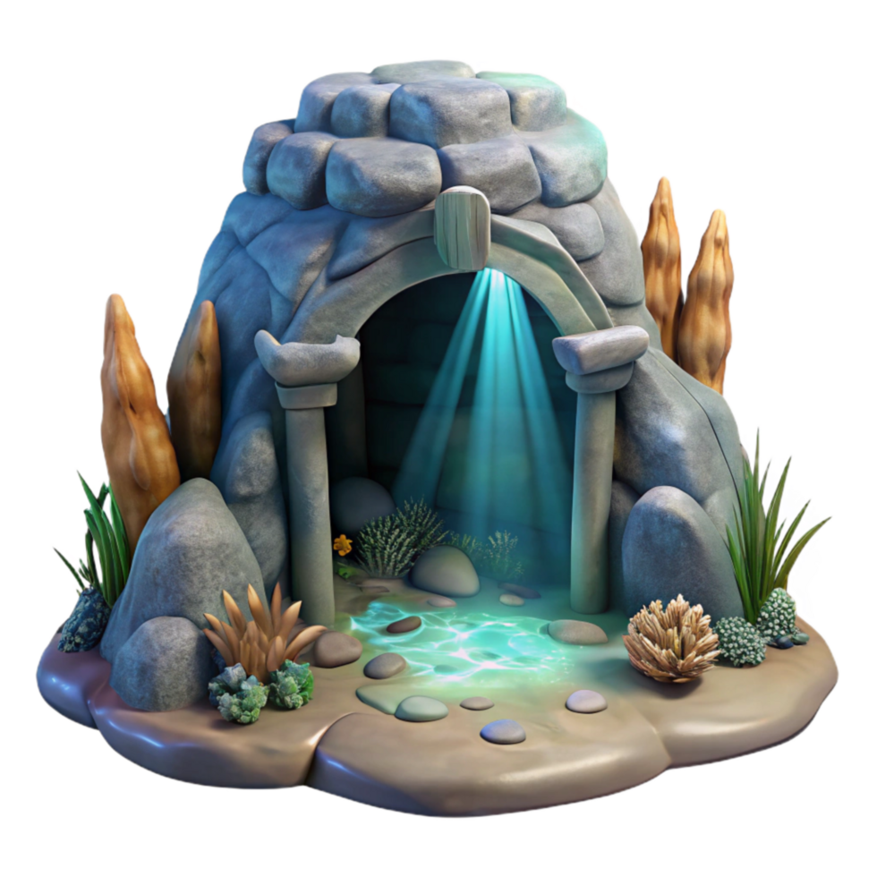 stunning rustic Underwater Cave Entrance Cutout Transparent Background png