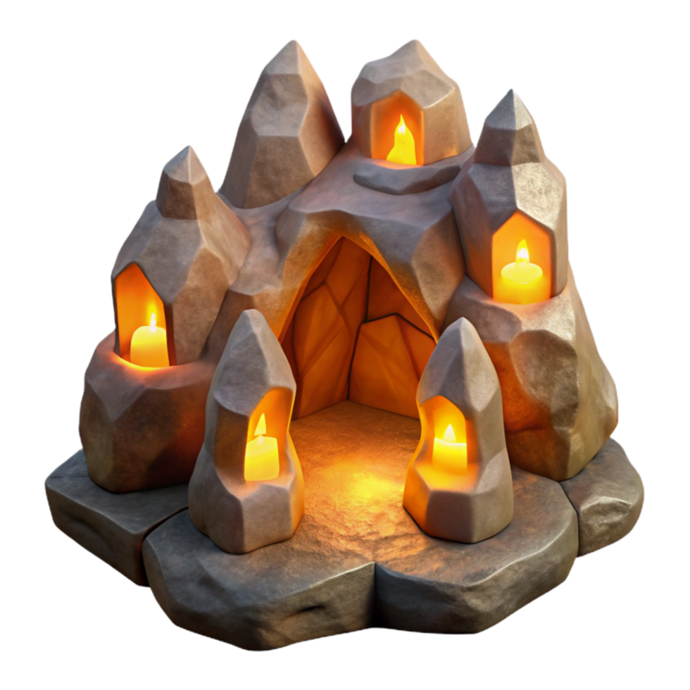 serene creative Underwater Cave Exploration Isolated Bioluminescent Glow png