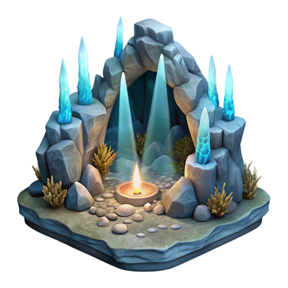 magnificent creative Underwater Cave Light Beams Transparent Background original png