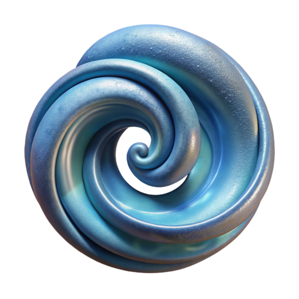vibrant classic Underwater Current Swirl Isolated Cutout Element premium png