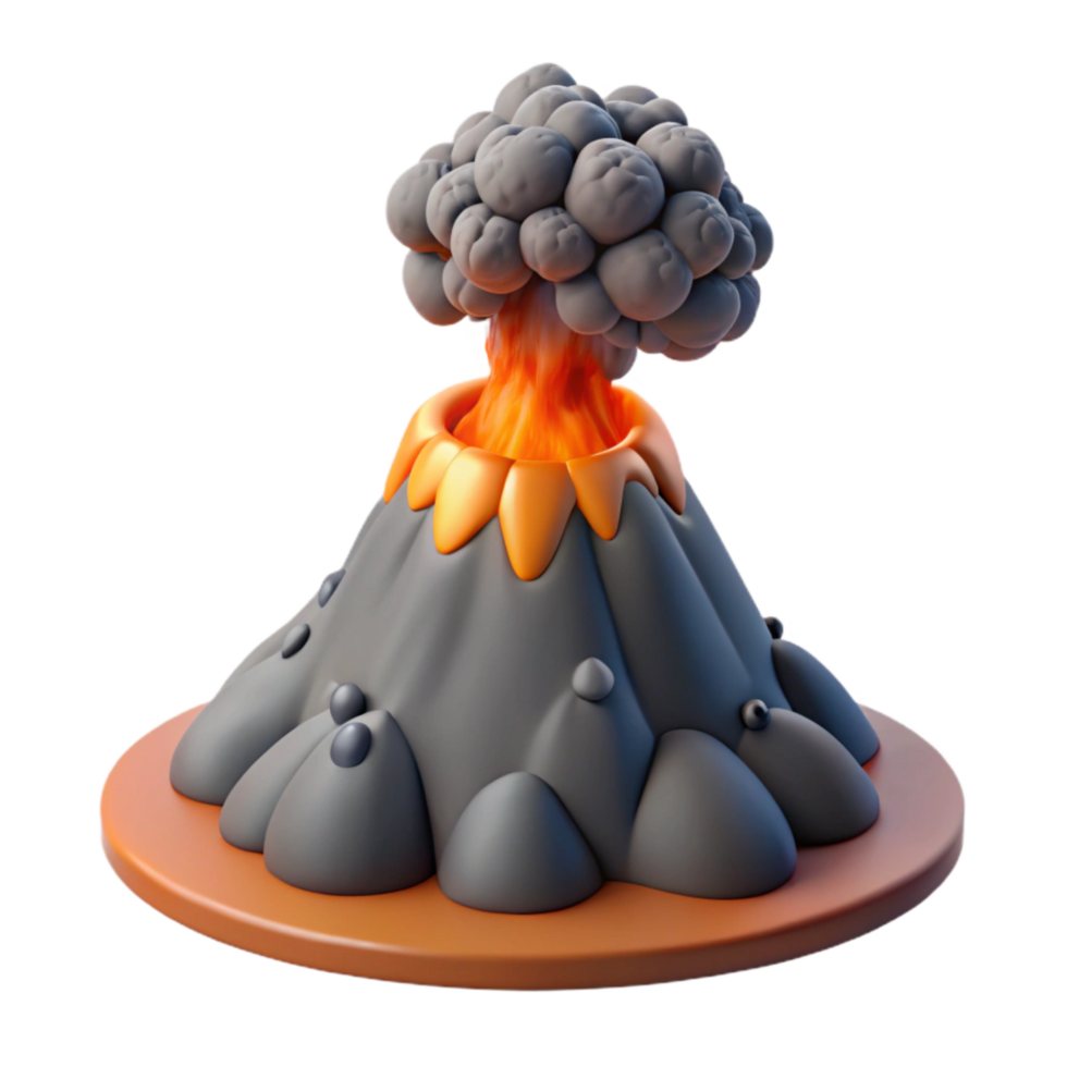 magnificent vintage Underwater Volcano Eruption Isolated Transparent Background professional png