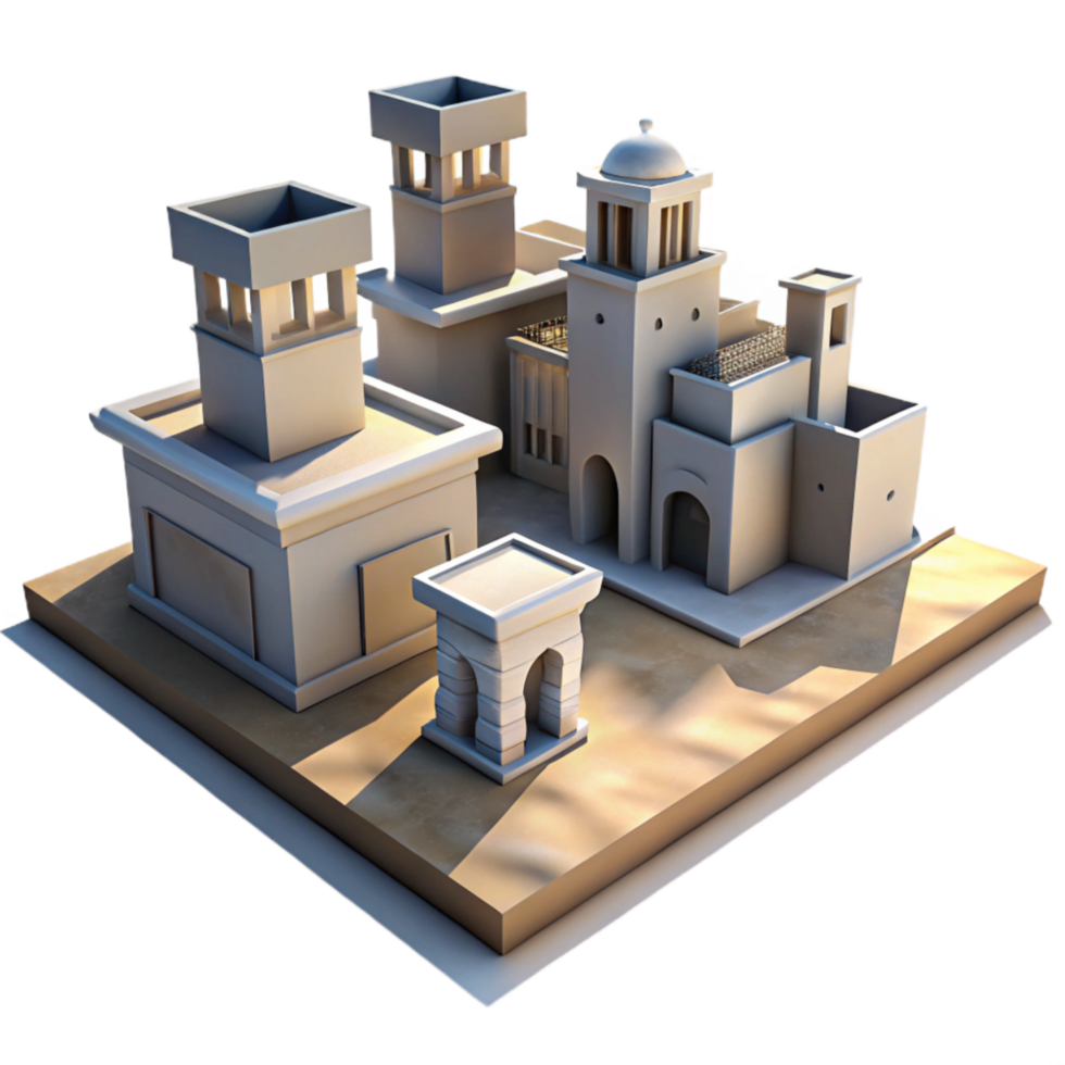 impressive creative Urban Landscape with Shadow Effects Transparent Background professional png