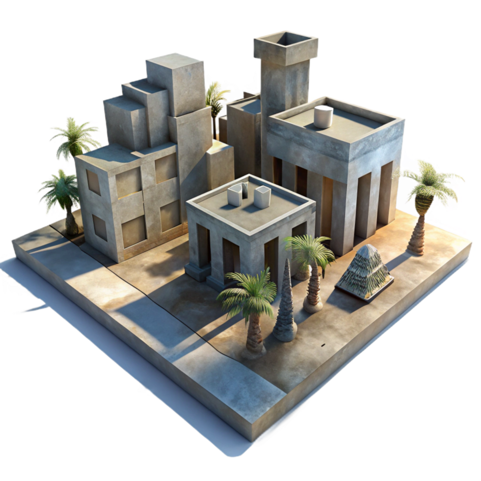stunning rustic Urban Landscape with Shadow Effects Transparent Background original png