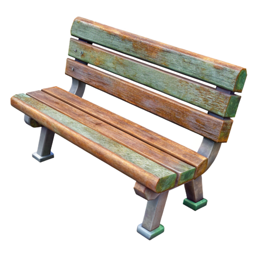 beautiful minimalist Urban Park Bench Side View Cutout original png