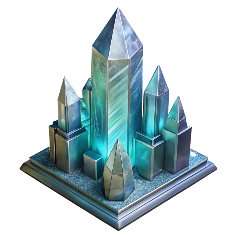 beautiful modern Urban Skyport Isolated with Futuristic Architecture Cutout high resolution png