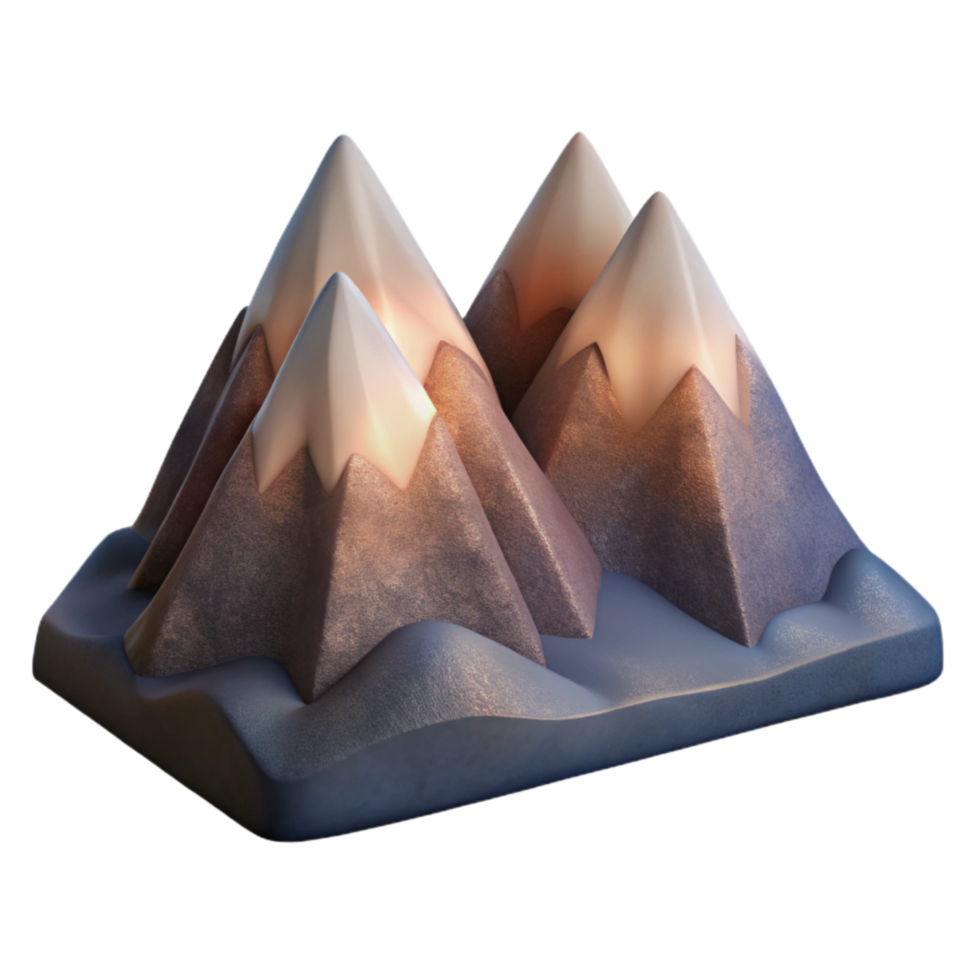 stunning artistic Velvet Vista Valley at Dusk Isolated Cutout Element premium png