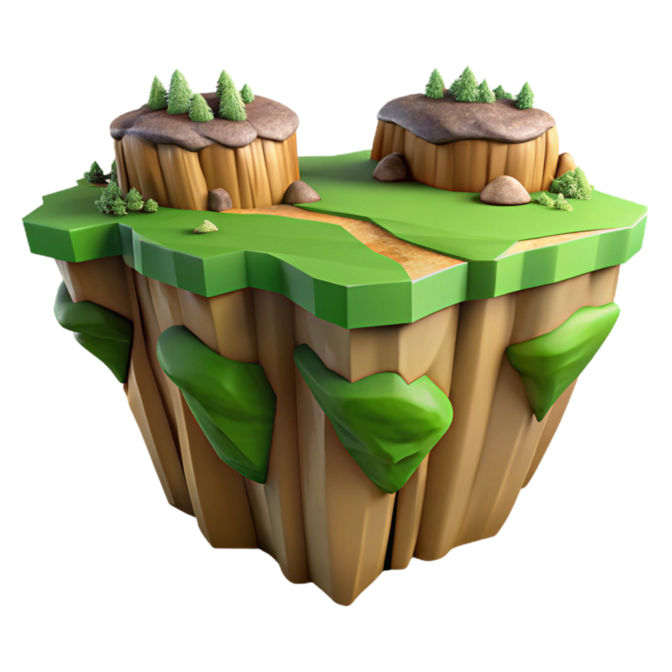 beautiful classic Verdant Valley Cliffside Cutout Transparent Background png